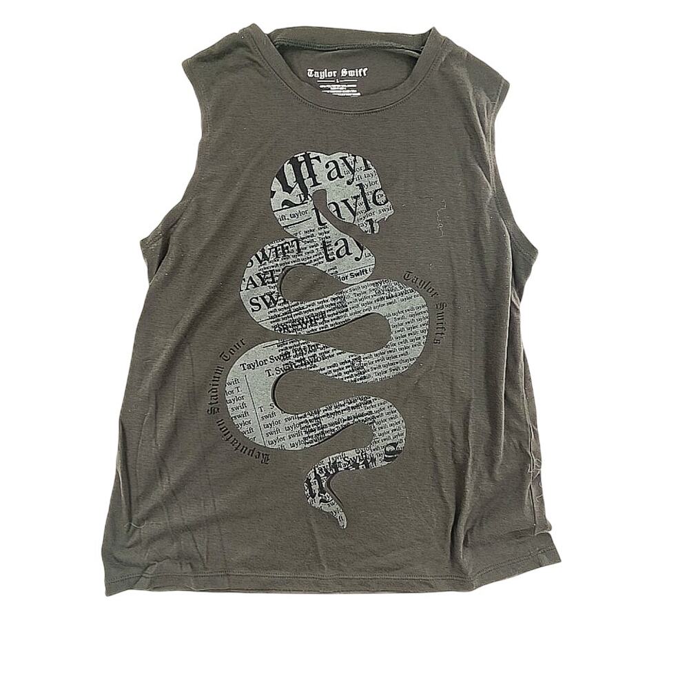 Taylor Swift Reputation Tour Women’s Tank Top Sleeveless Shirt Gray Large